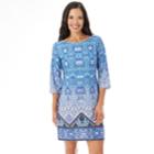 Women's Apt. 9&reg; Print Shift Dress, Size: Xl, Perry Watercolor
