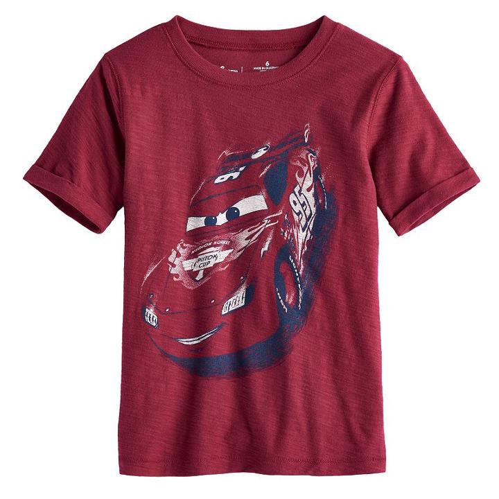 Disney / Pixar Cars 3 Boy 4-10 Lightning Mcqueen Tee By Jumping Beans&reg;, Size: 7, Red