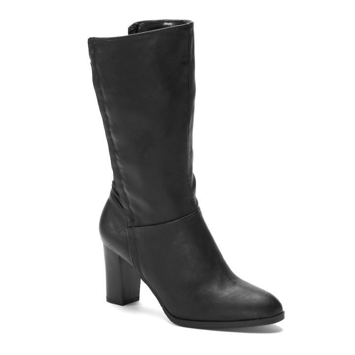 New York Transit Must Be Right Women's High Heel Boots, Size: Medium (6.5), Black