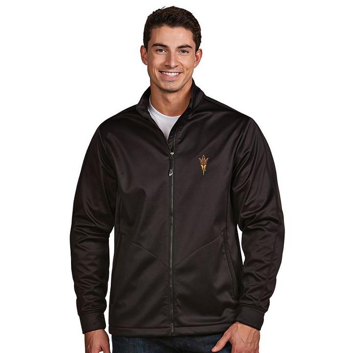 Men's Antigua Arizona State Sun Devils Waterproof Golf Jacket, Size: Medium, Black