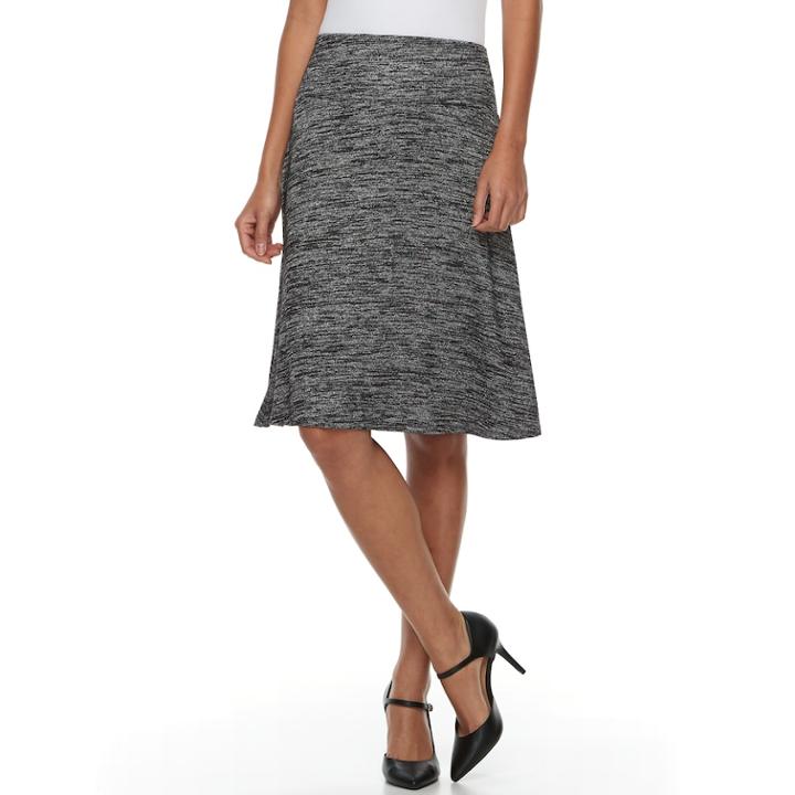 Women's Apt. 9&reg; Slimming A-line Skirt, Size: Xs, Black