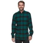 Big & Tall Croft & Barrow&reg; True Comfort Plaid Classic-fit Flannel Button-down Shirt, Men's, Size: Xl, Blue
