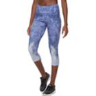 Women's Tek Gear Printed Performance Capris, Size: Medium, Dark Blue