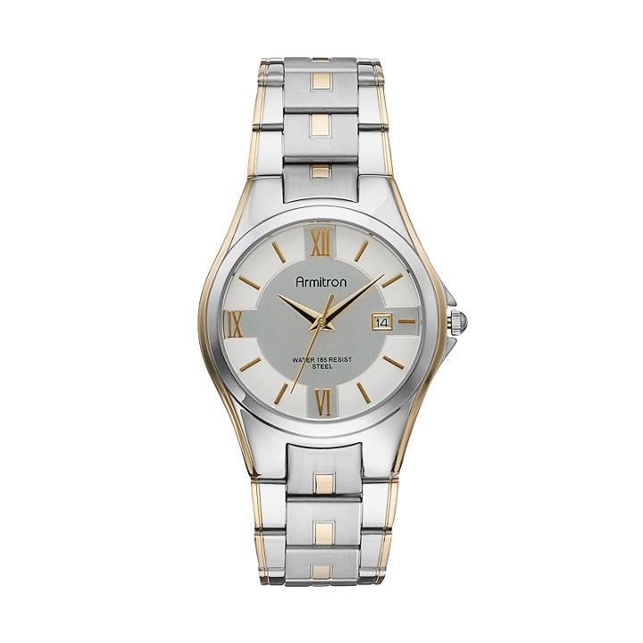 Armitron Men's Two Tone Stainless Steel Watch - 75/5293mpsv, Multicolor