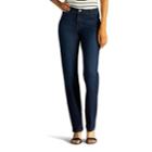 Petite Lee Classic Fit Straight-leg Jeans, Women's, Size: 16p-short, Dark Blue