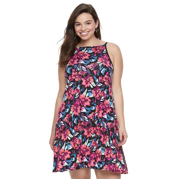 Juniors' Plus Size So&reg; Halter Swing Dress, Girl's, Size: 1xl, Oxford