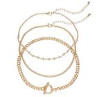 Mudd&reg; Chain, Simlated Crystal Station & Toggle Choker Necklace Set, Women's, Gold