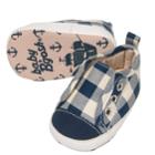 Baby Boy Oshkosh B'gosh&reg; Plaid Sneaker Crib Shoes, Size: 0-3 Months, Blue