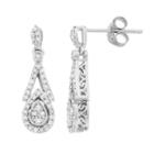 Simply Vera Vera Wang 3/8 Carat T.w. Diamond Sterling Silver Halo Teardrop Earrings, Women's, White