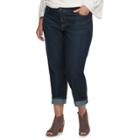 Plus Size Sonoma Goods For Life&trade; Boyfriend Jeans, Women's, Size: 16 W, Light Blue