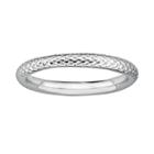 Stacks And Stones Sterling Silver Cable Stack Ring, Women's, Size: 8, Grey