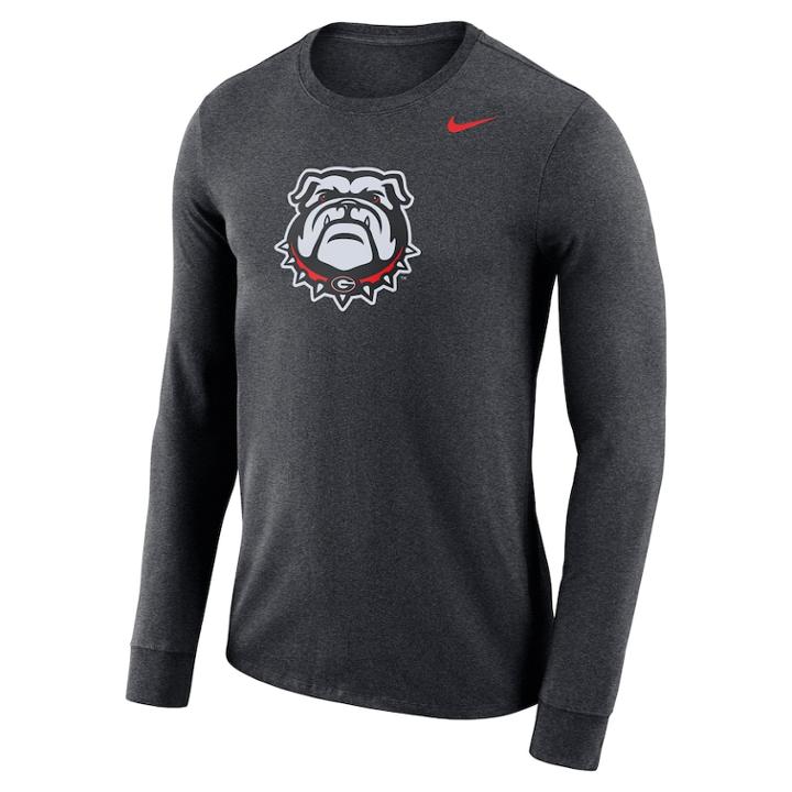 Men's Nike Georgia Bulldogs Dri-fit Logo Tee, Size: Medium, Char