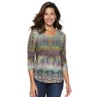 Women's World Unity Embellished High-low Tee, Size: Xxl, Green