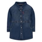 Girls 4-6x Levi's&reg; Fit & Flare Denim Shirt Dress, Size: 5, Med Blue