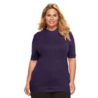 Plus Size Napa Valley Sleeveless Mockneck Sweater, Women's, Size: 2xl, Purple