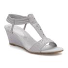 New York Transit Got It All Women's Wedge Sandals, Size: 9 Wide, Light Grey