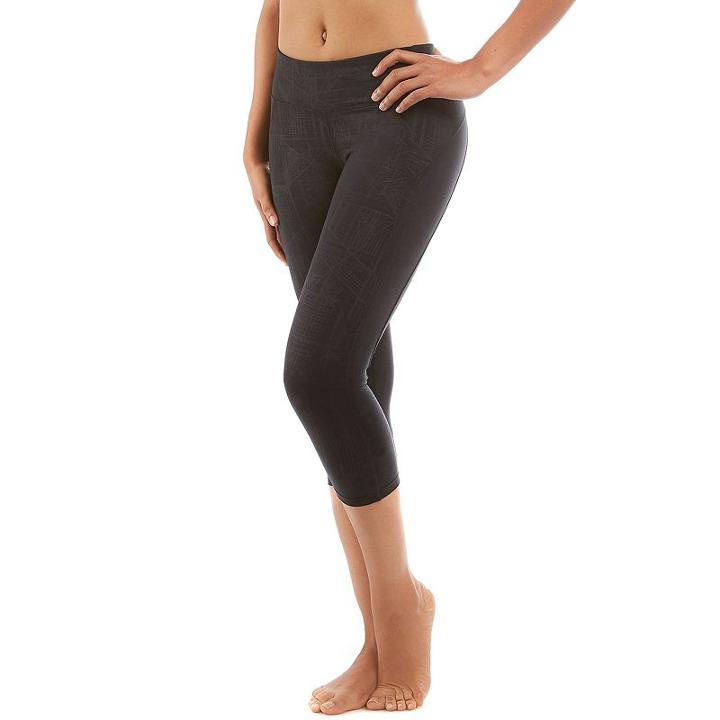Women's Marika Ava Vitality Embossed Yoga Capris, Size: Small, Oxford