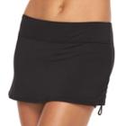 Women's Tyr Solid Skirtini Bottoms, Size: Medium, Black
