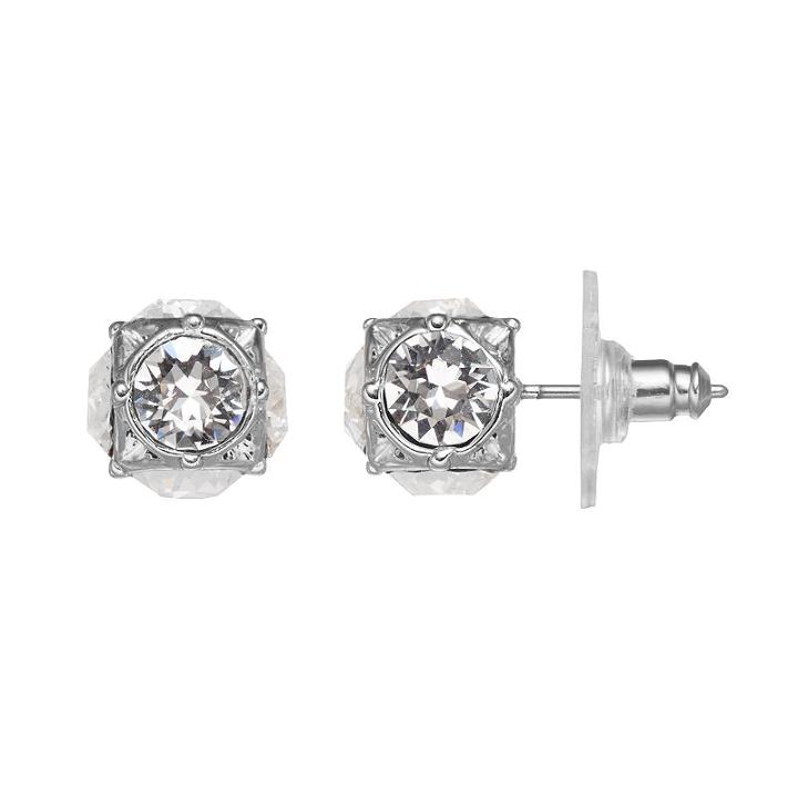 Dana Buchman Cube Stud Earrings, Women's, Silver