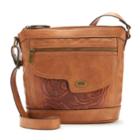 Concept Millstone Floral Tooling Crossbody, Women's, Brown
