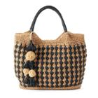 Sonoma Goods For Life&trade; Jordyn Straw Tote, Women's, Beig/green (beig/khaki)