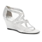New Yok Transit Natural Women's Wedge Sandals, Size: 8.5 Wide, Light Grey