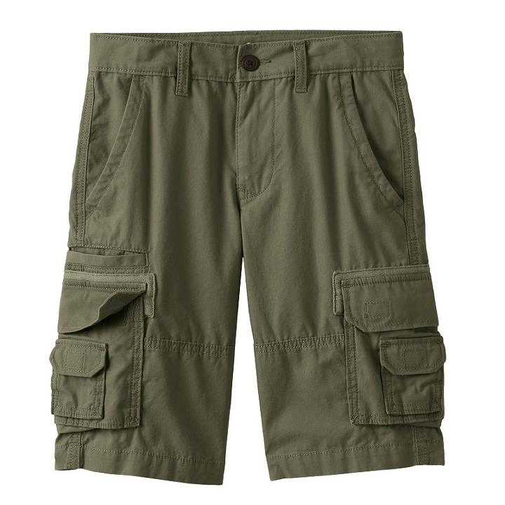 Boys 8-20 Urban Pipeline&reg; Canvas Cargo Shorts, Boy's, Size: 14, Med Green