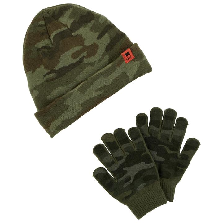 Boys 4-7 Carter's Hat & Gloves Set, Green
