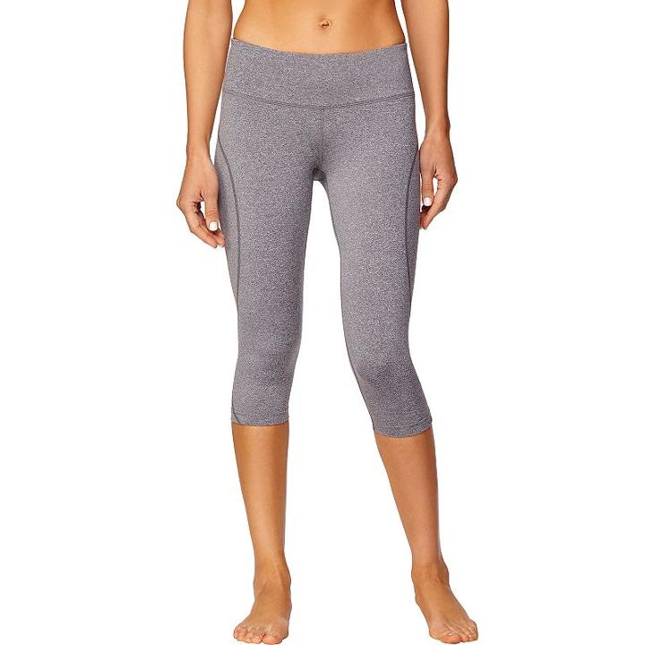Women's Shape Active Tru S-seam Compression Capri Workout Leggings, Size: Xl, Dark Grey