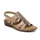 Naturalsoul By Naturalizer Bev Women's Sandals, Size: Medium (7.5), Beig/green (beig/khaki)