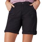 Petite Lee Melody Comfort Waist Poplin Roll-cuff Bermuda Shorts, Women's, Size: 8 Petite, Black