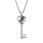 Insignia Collection Nascar Kasey Kahne 5 Stainless Steel Key Pendant Necklace, Women's, Size: 18, Grey