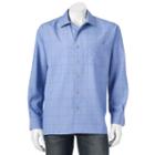 Men's Batik Bay Grid Easy-care Casual Button-down Shirt, Size: Medium, Blue (navy)
