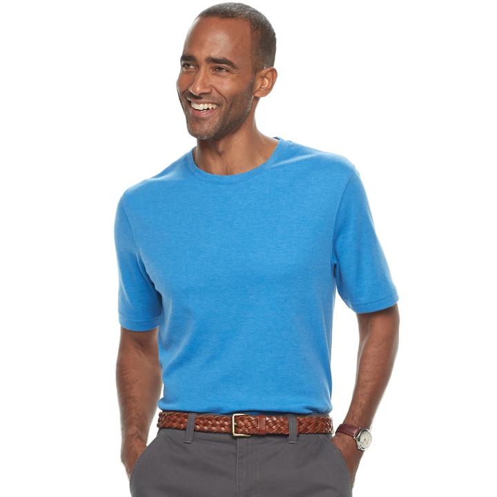 Men's Croft & Barrow&reg; Classic-fit Solid Performance Crewneck Tee, Size: Xl, Med Blue