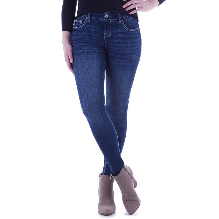 Juniors' Amethyst High-waist Ankle Skinny Jeans, Girl's, Size: 11, Dark Blue