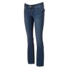 Women's Apt. 9&reg; Embroidered Rhinestone Bootcut Jeans, Size: 6 Short, Med Blue
