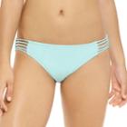 Juniors' Hot Water Strappy Hipster Bikini Bottoms, Size: Small, Light Blue