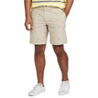 Men's Chaps Classic-fit Stretch Poplin Flat-front Shorts, Size: 33, Beig/green (beig/khaki)