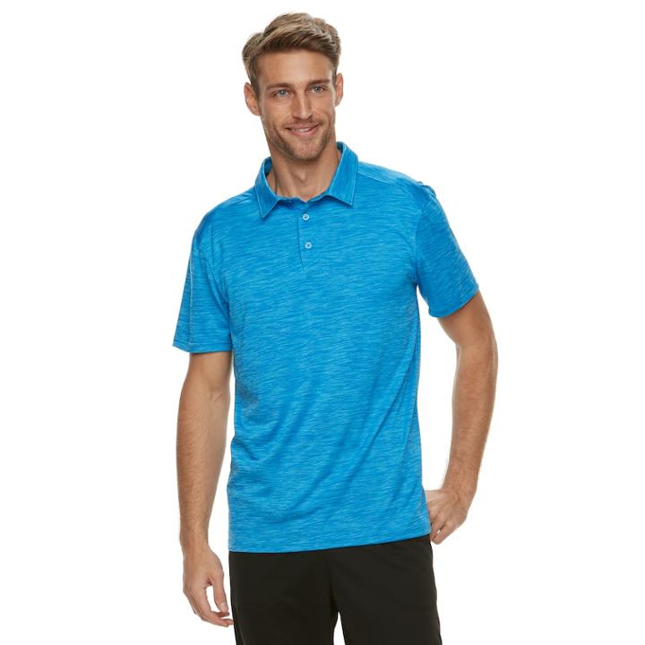 Men's Tek Gear Performance Polo, Size: Large, Blue (navy)