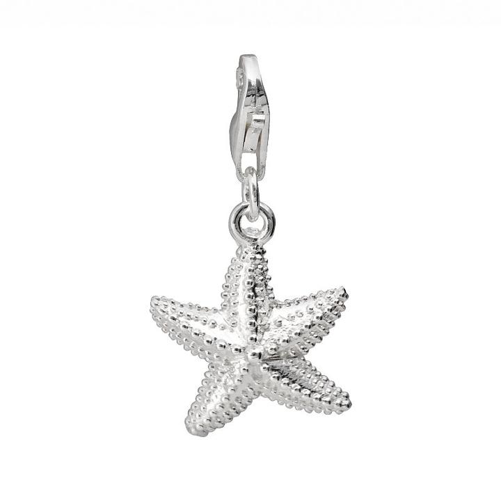 Personal Charm Sterling Silver Studded Starfish Charm, Women's, Grey