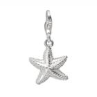 Personal Charm Sterling Silver Studded Starfish Charm, Women's, Grey