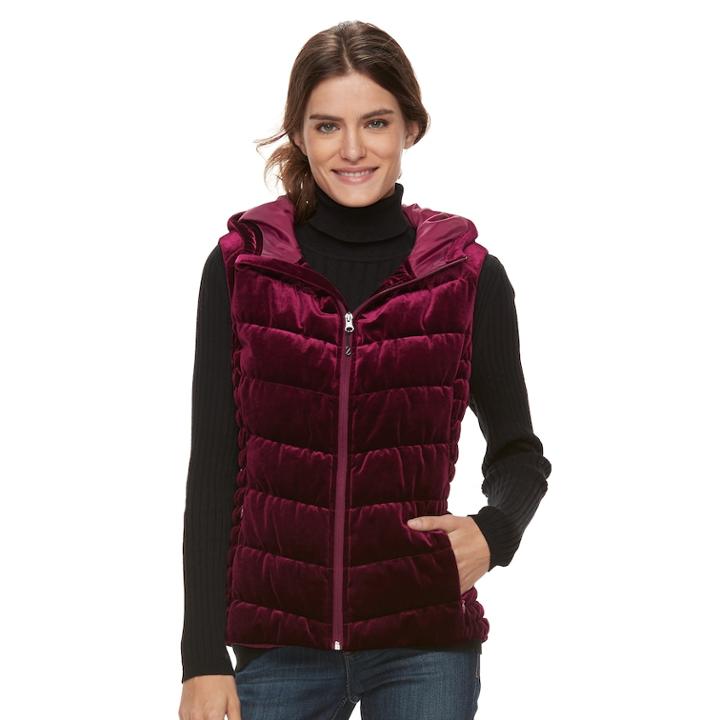 Women's Bnci Velvet Vest, Size: Xl, Brt Blue