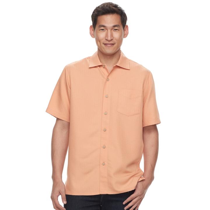 Men's Batik Bay Regular-fit Soft-touch Button-down Shirt, Size: Xxl, Brt Red