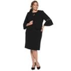 Plus Size Maya Brooke Bell Sleeve Jacket & Dress Set, Women's, Size: 20w T/l, Black