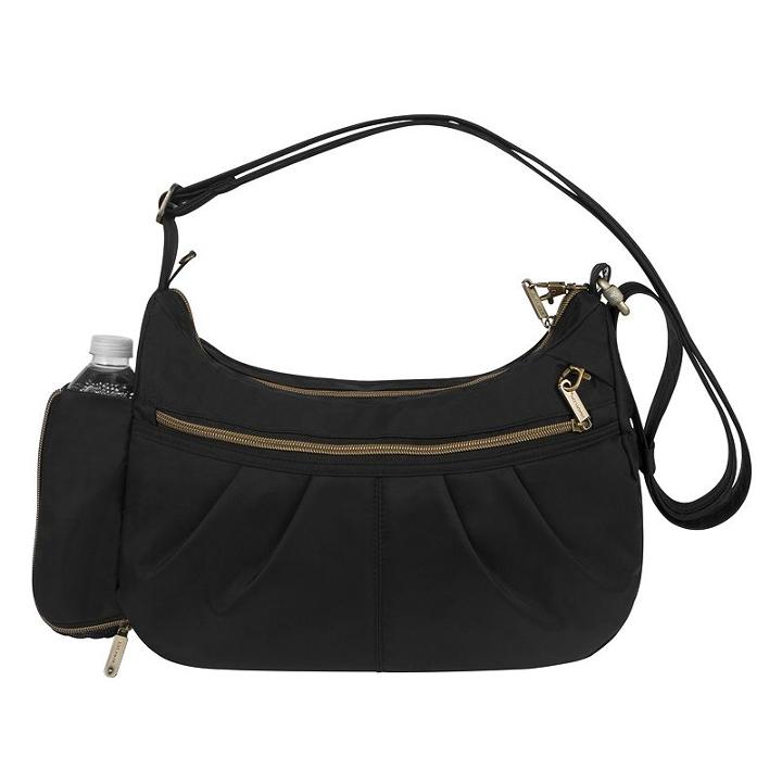 Travelon Signature Rfid-blocking Anti-theft Hobo Shoulder Bag, Adult Unisex, Black