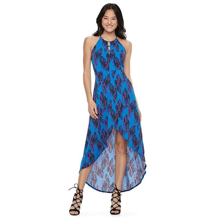 Juniors' Candie's&reg; High-low Hem Halter Dress, Girl's, Size: Xs, Blue