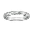 Stacks And Stones Sterling Silver Textured Stack Ring, Women's, Size: 8, Grey