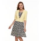 Women's Perceptions Printed A-line Dress & Cardigan Set, Size: 12, Ovrfl Oth