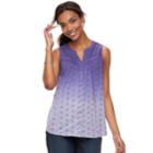 Women's Sonoma Goods For Life&trade; Printed Tank, Size: Medium, Med Purple