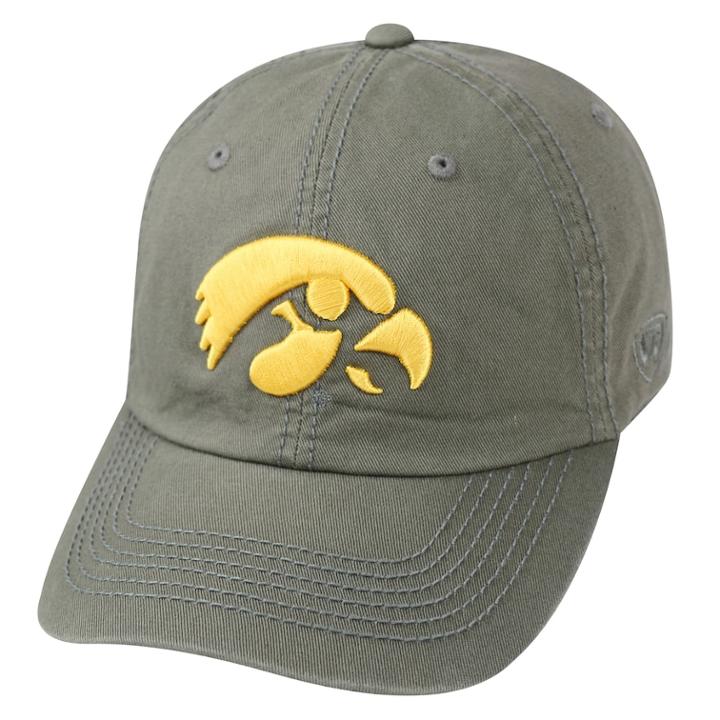 Youth Top Of The World Iowa Hawkeyes Crew Baseball Cap, Men's, Grey (charcoal)